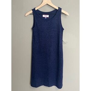 Limited Too Girls Dress XLarge (16/18) Blue Sleeveless Ribbed Knit Casual